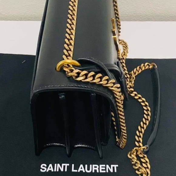 YSL SUNSET Medium Black Crossbody Brand New - Picture 5 of 11